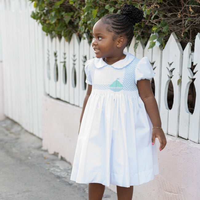 Eloise Dress, Smocked Sailboats - Dresses - 5
