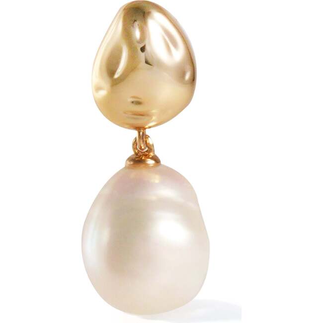 Eden Pearl Drop Earrings, Gold - Earrings - 3