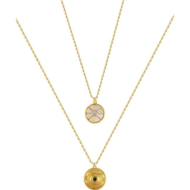 Compass Layered Necklace Set