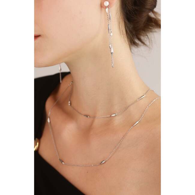 Teardrops Silver Necklace - Necklaces - 4