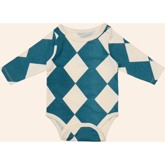 Confetti Longsleeve Onesie, Blue