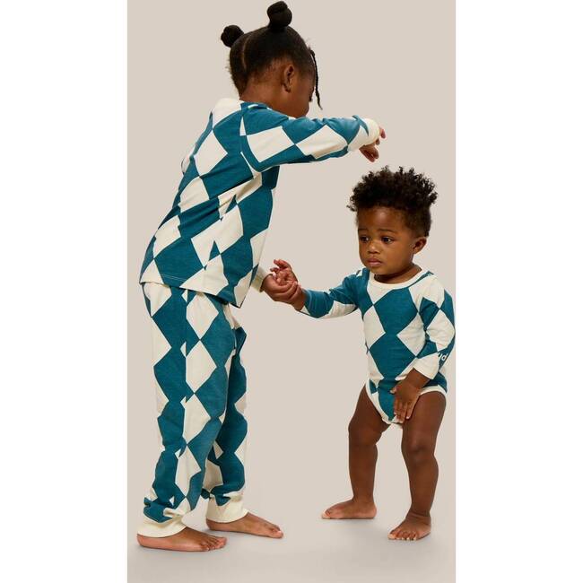 Confetti Longsleeve Onesie, Blue