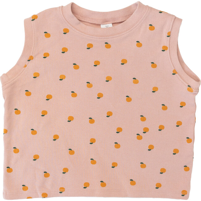 Mandarin Sleeveless Tee, Mauve