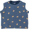 Fox Sleeveless Tee, Navy - T-Shirts - 1 - thumbnail