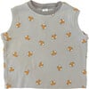 Fox Sleeveless Tee, Grey - T-Shirts - 1 - thumbnail