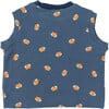 Fox Sleeveless Tee, Navy - T-Shirts - 2 - thumbnail