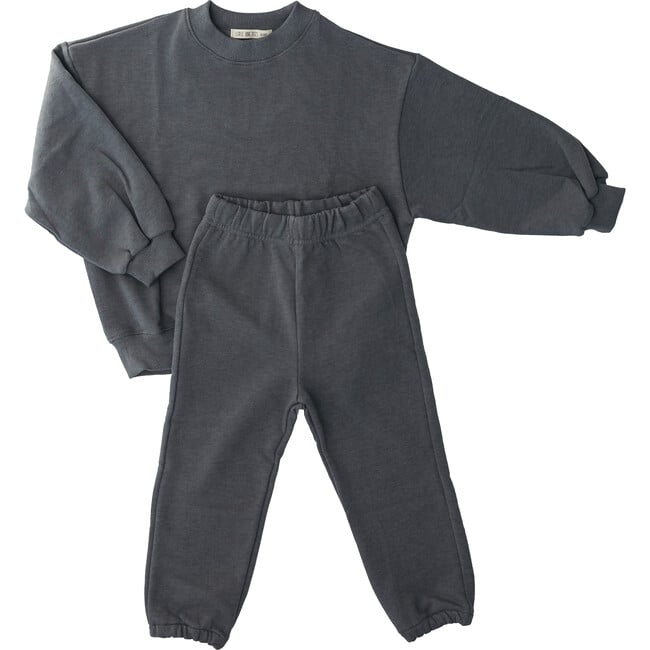 Light Cotton Sweatpants, Charcoal - Sweatpants - 3