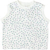 Floral Sleeveless Tee, White - T-Shirts - 1 - thumbnail