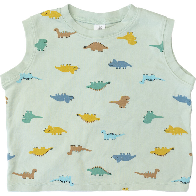 Dino Sleeveless Tee, Mint