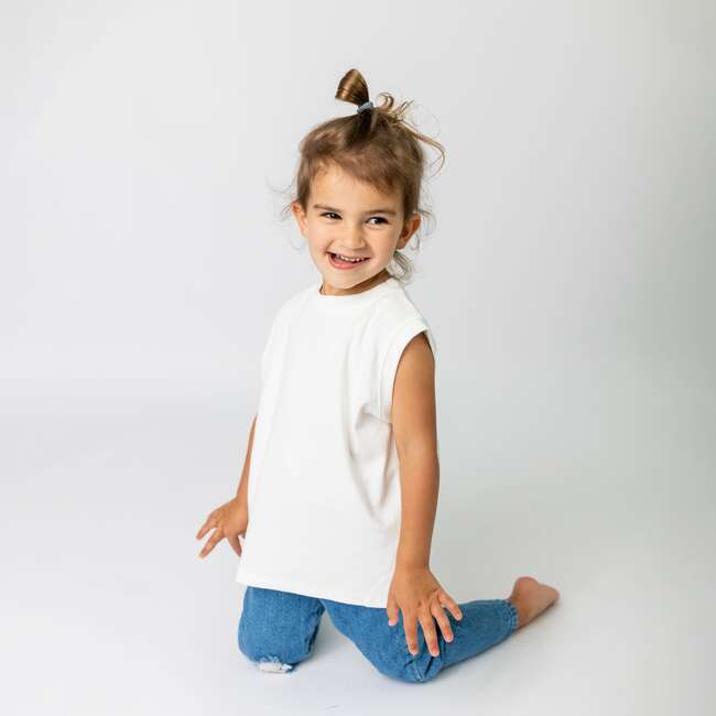 Original Sleeveless Tee, White - T-Shirts - 3