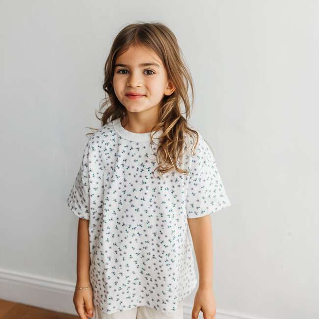 Floral Tee, White