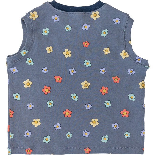 Daisy Sleeveless Tee, Dusty Blue