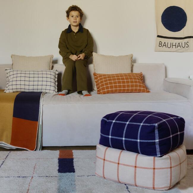 Pouf Geo Block Navy Blue - Ottomans - 4