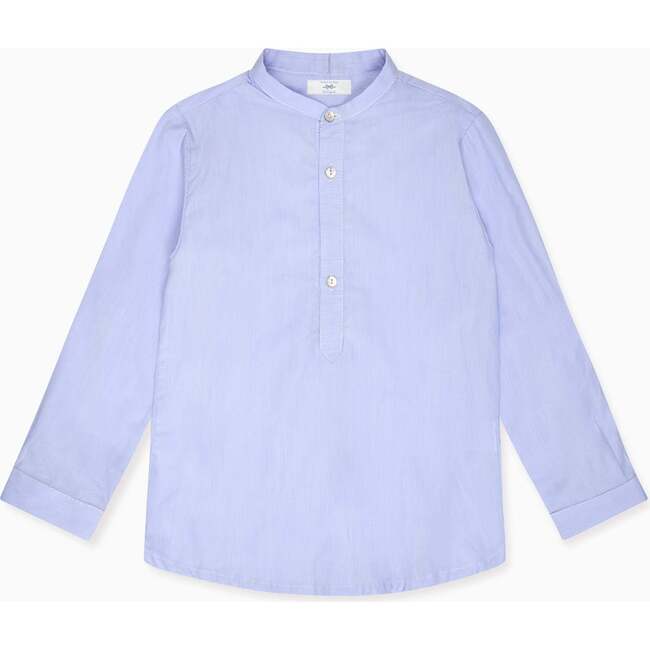 Nicky Hilton x La Coqueta Blue Stripe Nicholai Long Sleeve Boy Shirt