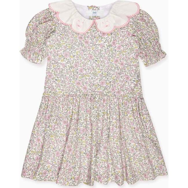 Nicky Hilton x La Coqueta Sage Floral Iris Girl Drop Waist Dress