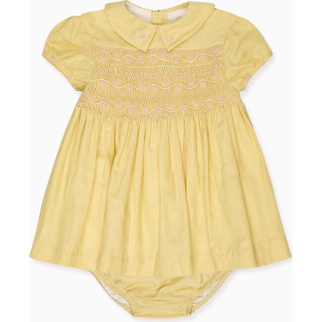Nicky Hilton x La Coqueta Lemon Dolly Baby Girl Hand-Smocked Set
