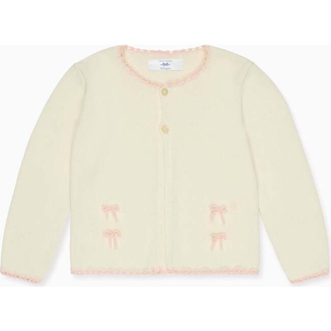 Nicky Hilton x La Coqueta Ivory Farrah Cotton Girl Cardigan