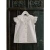 Nicky Hilton x La Coqueta Ivory Bow Olivia Girl Shirt - Blouses - 5 - thumbnail