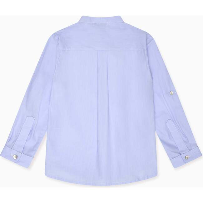 Nicky Hilton x La Coqueta Blue Stripe Nicholai Long Sleeve Boy Shirt - Shirts - 4