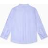 Nicky Hilton x La Coqueta Blue Stripe Nicholai Long Sleeve Boy Shirt - Shirts - 4
