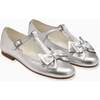 Nicky Hilton x La Coqueta Silver Tessa Leather Girl T-Bar Shoes - T-Straps - 3