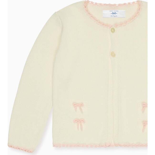 Nicky Hilton x La Coqueta Ivory Farrah Cotton Girl Cardigan - Cardigans - 3