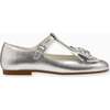 Nicky Hilton x La Coqueta Silver Tessa Leather Girl T-Bar Shoes - T-Straps - 4