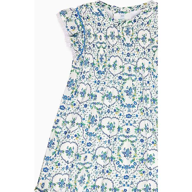 Nicky Hilton x La Coqueta Blue Bow Floral Lily-Grace Girl Empire Dress - Dresses - 3