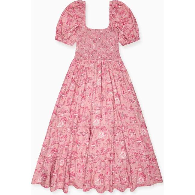 Nicky Hilton x La Coqueta Pink Toile de Jouy London Woman Long Dress - Dresses - 4