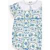 Nicky Hilton x La Coqueta Blue Bow Floral Lily-Grace Baby Girl Romper - Rompers - 3