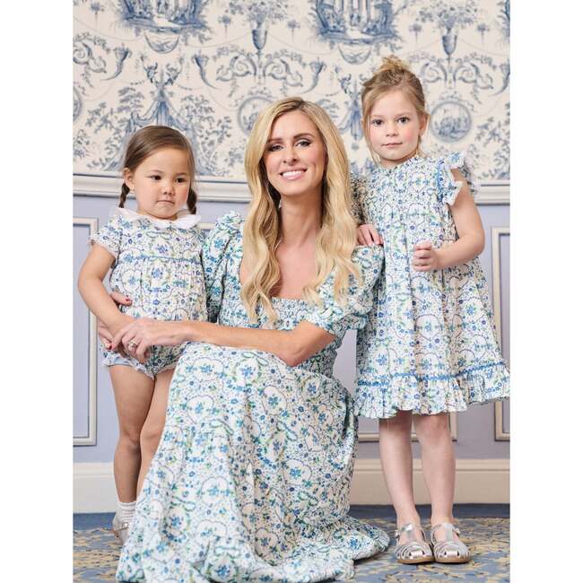 Nicky Hilton x La Coqueta Blue Bow Floral London Woman Long Dress - Dresses - 6