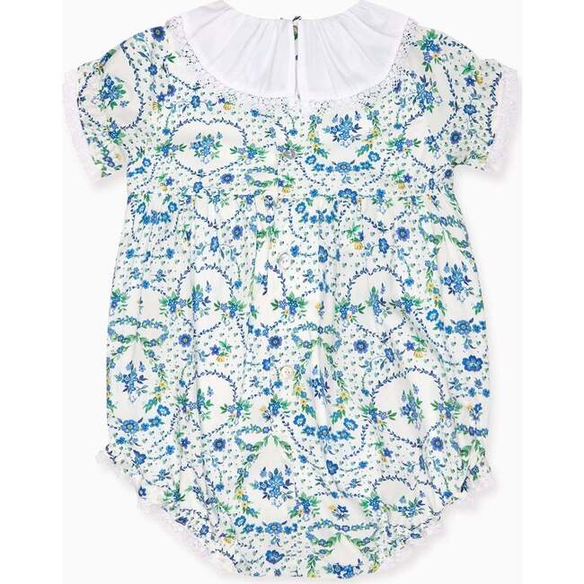 Nicky Hilton x La Coqueta Blue Bow Floral Lily-Grace Baby Girl Romper - Rompers - 4