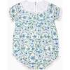 Nicky Hilton x La Coqueta Blue Bow Floral Lily-Grace Baby Girl Romper - Rompers - 4