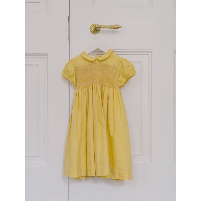 Nicky Hilton x La Coqueta Lemon Dolly Girl Hand-Smocked Dress - Dresses - 6