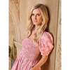 Nicky Hilton x La Coqueta Pink Toile de Jouy London Woman Long Dress - Dresses - 6