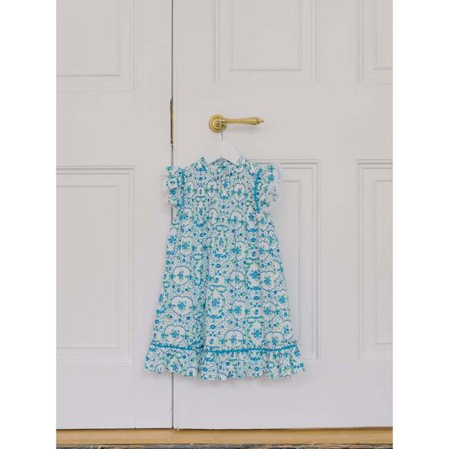 Nicky Hilton x La Coqueta Blue Bow Floral Lily-Grace Girl Empire Dress - Dresses - 7