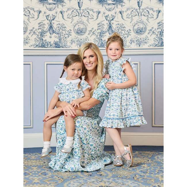 Nicky Hilton x La Coqueta Blue Bow Floral Lily-Grace Baby Girl Romper - Rompers - 5