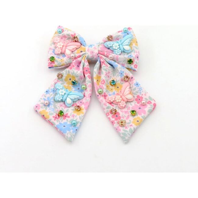 Flowers and Butterflies Bow