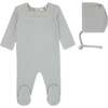 Sweet Little One Footie And Bonnet, Sky - Mixed Apparel Set - 1 - thumbnail