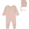 Sweet Little One Footie And Bonnet, Pink - Mixed Apparel Set - 2