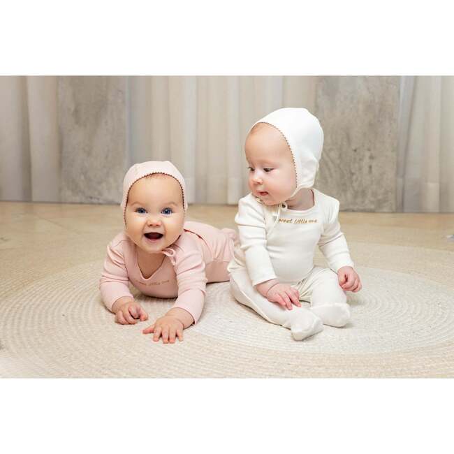 Sweet Little One Footie And Bonnet, Pink - Mixed Apparel Set - 3