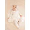 Lil Love Embroidered Wrap Footie and Bonnet, Blue Embroidery - Mixed Apparel Set - 2