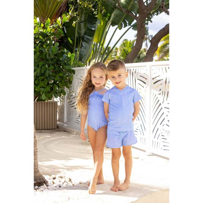 Sea Blue Emblem Swim Pants