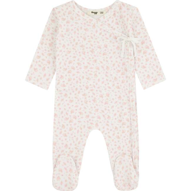 Floral Printed Wrap Footie, Girls
