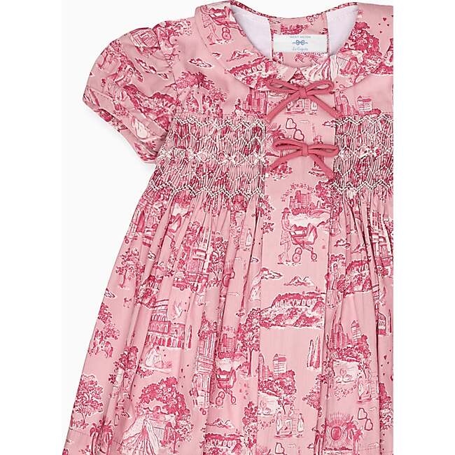 Nicky Hilton x La Coqueta Pink Toile de Jouy Theodora Baby Girl Hand-Smocked Set - Dresses - 3