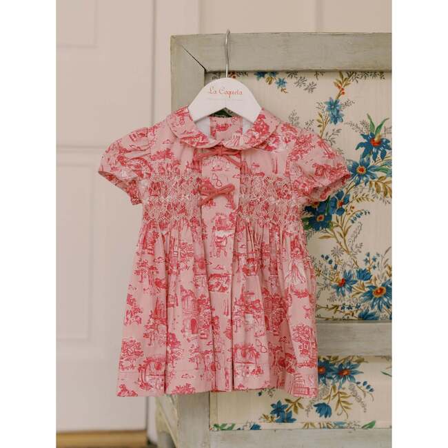 Nicky Hilton x La Coqueta Pink Toile de Jouy Theodora Baby Girl Hand-Smocked Set - Dresses - 6