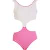 Textured Geometric Cutout with Ring Detail One Piece Swimsuit - One Pieces - 1 - thumbnail