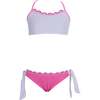 Textured Embroidery Edging Two Piece Bikini - Two Pieces - 1 - thumbnail