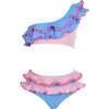 One Shoulder Multi Ruffle with Ric Rac Detail Two Piece Bikini - Two Pieces - 1 - thumbnail