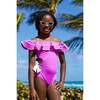 Off Shoulder Side Cut Out and Bows One Piece Swimsuit - One Pieces - 3
